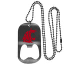 NCAA - Washington St. Cougars Bottle Opener Tag Necklace-Jewelry & Accessories,College Jewelry,Washington St. Cougars Jewelry-JadeMoghul Inc.