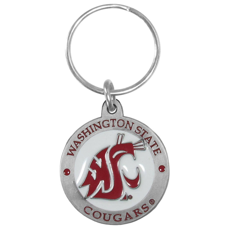 NCAA - Washington St. Cougars Carved Metal Key Chain-Key Chains,Scultped Metal Key Chains,College Scultped Metal Key Chains-JadeMoghul Inc.