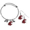 NCAA - Washington St. Cougars Dangle Earrings and Charm Bangle Bracelet Set-Jewelry & Accessories,College Jewelry,Washington St. Cougars Jewelry-JadeMoghul Inc.