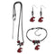 NCAA - Washington St. Cougars Euro Bead Jewelry 3 piece Set-Jewelry & Accessories,College Jewelry,Washington St. Cougars Jewelry-JadeMoghul Inc.