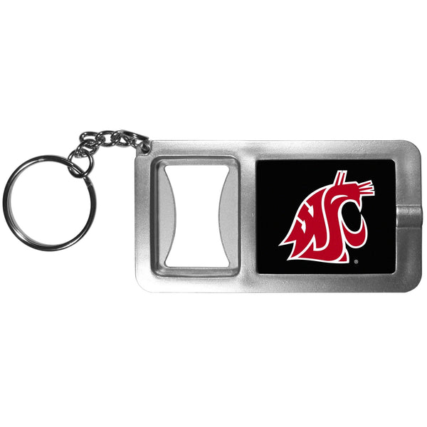 NCAA - Washington St. Cougars Flashlight Key Chain with Bottle Opener-Key Chains,Flashlight Key Chain With Bottle Opener,College Flashlight Key Chain With Bottle Opener-JadeMoghul Inc.