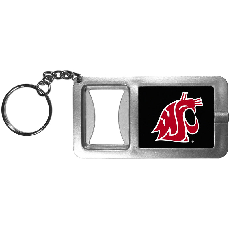 NCAA - Washington St. Cougars Flashlight Key Chain with Bottle Opener-Key Chains,Flashlight Key Chain With Bottle Opener,College Flashlight Key Chain With Bottle Opener-JadeMoghul Inc.