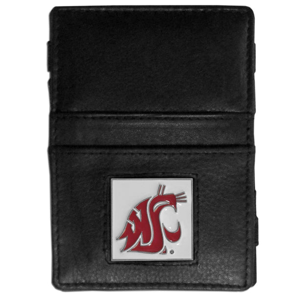 NCAA - Washington St. Cougars Leather Jacob's Ladder Wallet-Wallets & Checkbook Covers,Jacob's Ladder Wallets,College Jacob's Ladder Wallets-JadeMoghul Inc.