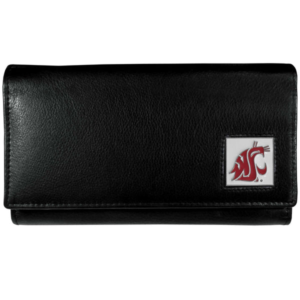 NCAA - Washington St. Cougars Leather Women's Wallet-Wallets & Checkbook Covers,Women's Wallets,College Women's Wallets-JadeMoghul Inc.