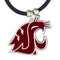 NCAA - Washington St. Cougars Rubber Cord Necklace-Jewelry & Accessories,Necklaces,Cord Necklaces,College Cord Necklaces-JadeMoghul Inc.