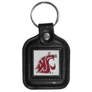 NCAA - Washington St. Cougars Square Leatherette Key Chain-Key Chains,Leatherette Key Chains,College Leatherette Key Chains-JadeMoghul Inc.