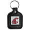 NCAA - Washington St. Cougars Square Leatherette Key Chain-Key Chains,Leatherette Key Chains,College Leatherette Key Chains-JadeMoghul Inc.
