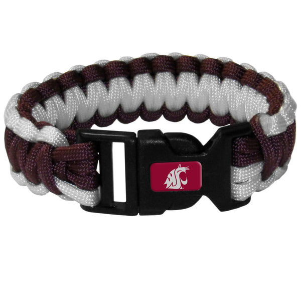 NCAA - Washington St. Cougars Survivor Bracelet-Jewelry & Accessories,Bracelets,Survivor Bracelets,College Survivor Bracelets-JadeMoghul Inc.