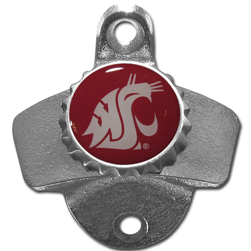 NCAA - Washington St. Cougars Wall Mounted Bottle Opener-Home & Office,Wall Mounted Bottle Openers,College Wall Mounted Bottle Openers-JadeMoghul Inc.