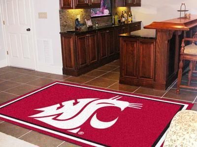 5x8 Rug NCAA Washington State 5'x8' Plush Rug