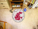 Small Round Rugs NCAA Washington State Soccer Ball 27" diameter