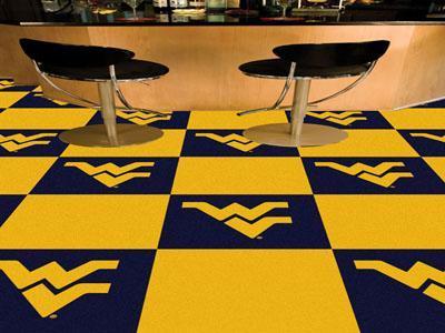 Carpet Flooring NCAA West Virginia 18"x18" Carpet Tiles