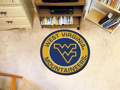Round Area Rugs NCAA West Virginia Roundel Mat 27" diameter