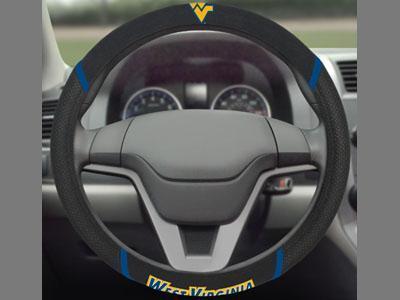 Custom Rugs NCAA West Virginia Steering Wheel Cover 15"x15"