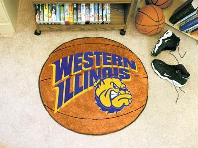 Round Rugs NCAA Western Illinois Basketball Mat 27" diameter