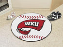 Round Rugs NCAA Western Kentucky Baseball Mat 27" diameter