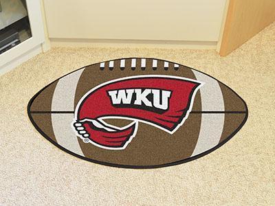 Round Rug in Living Room NCAA Western Kentucky Football Ball Rug 20.5"x32.5"