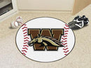 Round Rugs NCAA Western Michigan Baseball Mat 27" diameter