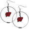 NCAA - Wisconsin Badgers 2 Inch Hoop Earrings-Jewelry & Accessories,Earrings,2 inch Hoop Earrings,College Hoop Earrings-JadeMoghul Inc.