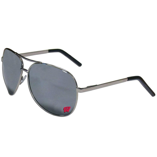 NCAA - Wisconsin Badgers Aviator Sunglasses-Sunglasses, Eyewear & Accessories,Sunglasses,Aviator Sunglasses,College Aviator Sunglasses-JadeMoghul Inc.