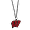 NCAA - Wisconsin Badgers Chain Necklace with Small Charm-Jewelry & Accessories,Necklaces,Chain Necklaces,College Chain Necklaces-JadeMoghul Inc.