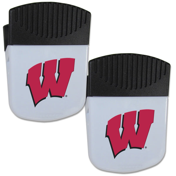 NCAA - Wisconsin Badgers Chip Clip Magnet with Bottle Opener, 2 pack-Other Cool Stuff,College Other Cool Stuff,Wisconsin Badgers Other Cool Stuff-JadeMoghul Inc.