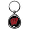 NCAA - Wisconsin Badgers Chrome Key Chain-Key Chains,Chrome Key Chains,College Chrome Key Chains-JadeMoghul Inc.