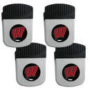 NCAA - Wisconsin Badgers Clip Magnet with Bottle Opener, 4 pack-Other Cool Stuff,College Other Cool Stuff,Wisconsin Badgers Other Cool Stuff-JadeMoghul Inc.