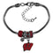 NCAA - Wisconsin Badgers Euro Bead Bracelet-Jewelry & Accessories,Bracelets,Euro Bead Bracelets,College Euro Bead Bracelets-JadeMoghul Inc.
