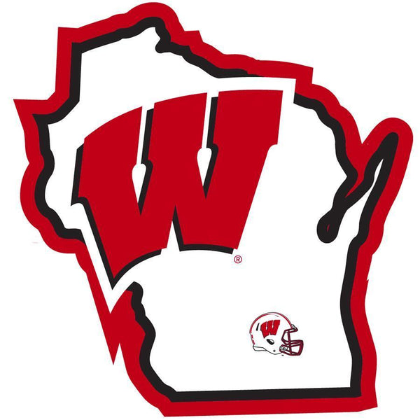 NCAA - Wisconsin Badgers Home State Decal-Automotive Accessories,Decals,Home State Decals,College Home State Decals-JadeMoghul Inc.