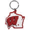 NCAA - Wisconsin Badgers Home State Flexi Key Chain-Key Chains,College Key Chains,College Home State Flexi Key Chains-JadeMoghul Inc.