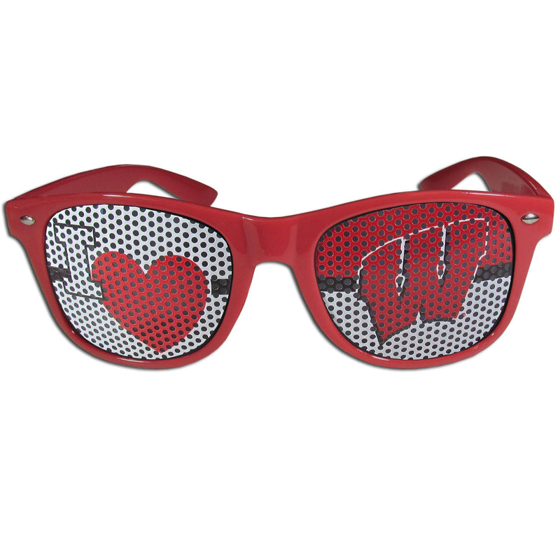 NCAA - Wisconsin Badgers I Heart Game Day Shades-Sunglasses, Eyewear & Accessories,Sunglasses,Game Day Shades,I Heart Game Day Shades,College I Heart Game Day Shades-JadeMoghul Inc.