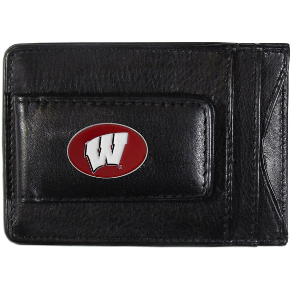 NCAA - Wisconsin Badgers Leather Cash & Cardholder-Wallets & Checkbook Covers,Cash & Cardholders,College Cash & Cardholders-JadeMoghul Inc.