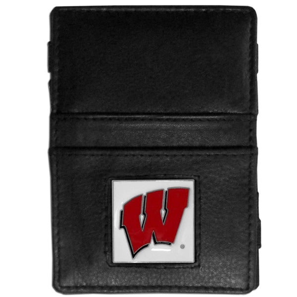 NCAA - Wisconsin Badgers Leather Jacob's Ladder Wallet-Wallets & Checkbook Covers,Jacob's Ladder Wallets,College Jacob's Ladder Wallets-JadeMoghul Inc.