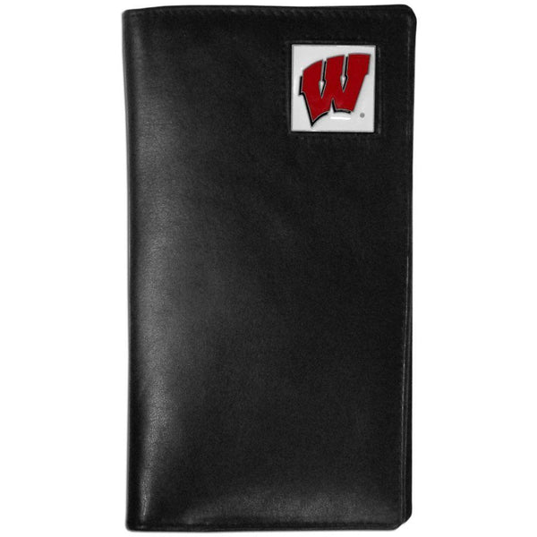 NCAA - Wisconsin Badgers Leather Tall Wallet-Wallets & Checkbook Covers,Tall Wallets,College Tall Wallets-JadeMoghul Inc.