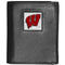 NCAA - Wisconsin Badgers Leather Tri-fold Wallet-Wallets & Checkbook Covers,Tri-fold Wallets,Tri-fold Wallets,College Tri-fold Wallets-JadeMoghul Inc.