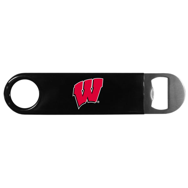 NCAA - Wisconsin Badgers Long Neck Bottle Opener-Tailgating & BBQ Accessories,Bottle Openers,Long Neck Openers,College Bottle Openers-JadeMoghul Inc.