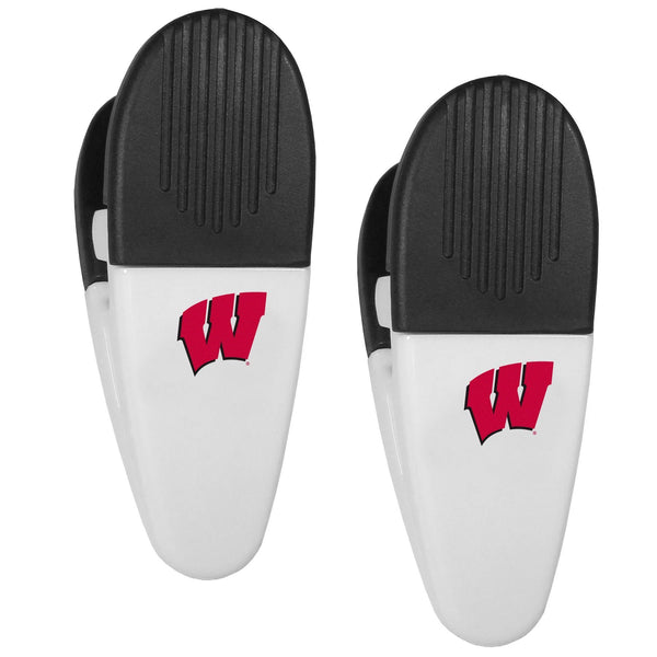 NCAA - Wisconsin Badgers Mini Chip Clip Magnets, 2 pk-Other Cool Stuff,College Other Cool Stuff,Wisconsin Badgers Other Cool Stuff-JadeMoghul Inc.