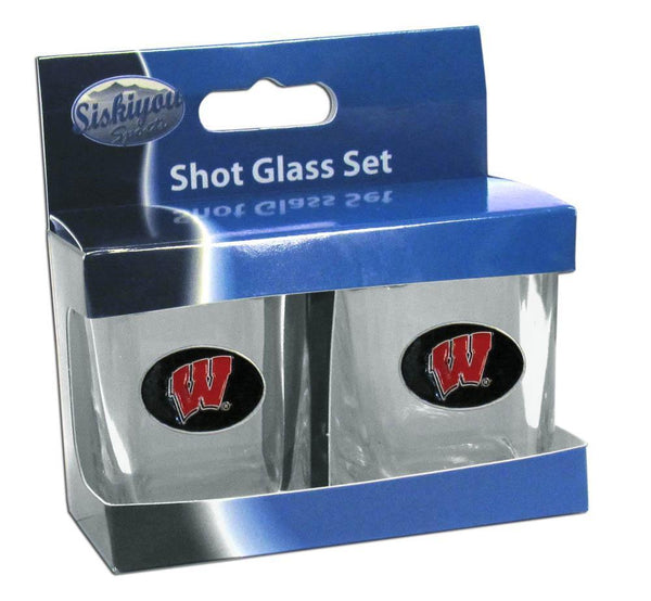 NCAA - Wisconsin Badgers Shot Glass Set-Beverage Ware,Shot Glasses,Shot Glass Sets,College Shot Glass Sets-JadeMoghul Inc.