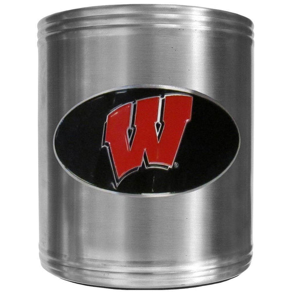 NCAA - Wisconsin Badgers Steel Can Cooler-Beverage Ware,Can Coolers,College Can Coolers-JadeMoghul Inc.