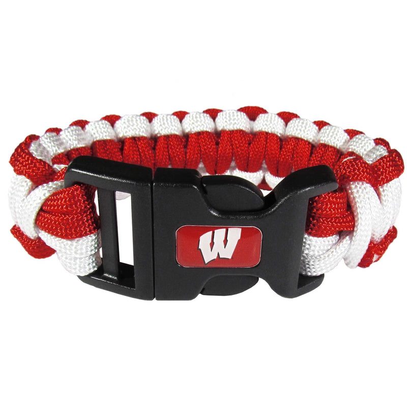 NCAA - Wisconsin Badgers Survivor Bracelet-Jewelry & Accessories,Bracelets,Survivor Bracelets,College Survivor Bracelets-JadeMoghul Inc.