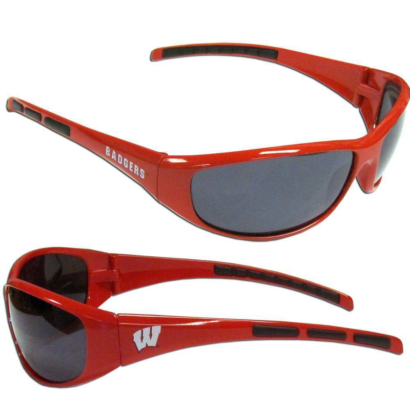 NCAA - Wisconsin Badgers Wrap Sunglasses-Sunglasses, Eyewear & Accessories,Sunglasses,Wrap Sunglasses,College Wrap Sunglasses-JadeMoghul Inc.