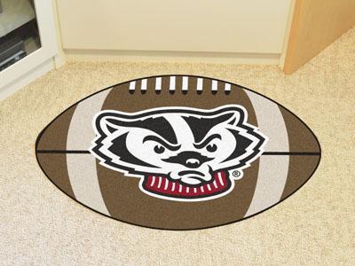 Modern Rugs NCAA Wisconsin Football Ball Rug 20.5"x32.5"