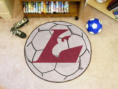 Round Indoor Outdoor Rugs NCAA Wisconsin-La Crosse Soccer Ball 27" diameter