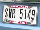 Frame Shop NCAA Wisconsin License Plate Frame 6.25"x12.25"