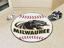 Round Rugs NCAA Wisconsin-Milwaukee Baseball Mat 27" diameter