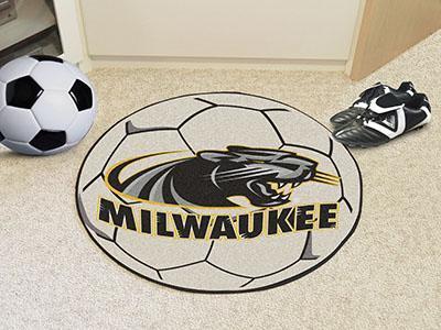 Round Entry Rugs NCAA Wisconsin-Milwaukee Soccer Ball 27" diameter