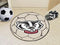 Round Indoor Outdoor Rugs NCAA Wisconsin Soccer Ball 27" diameter