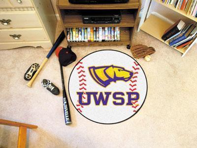 Round Rugs For Sale NCAA Wisconsin-Stevens Point Baseball Mat 27" diameter