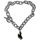 NCAA - Wyoming Cowboy Charm Chain Bracelet-Jewelry & Accessories,Bracelets,Charm Chain Bracelets,College Charm Chain Bracelets-JadeMoghul Inc.